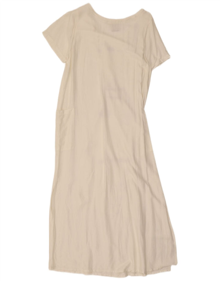 Tera Bora Graphic Maxi Dress til kvinder UK 12 Medium White