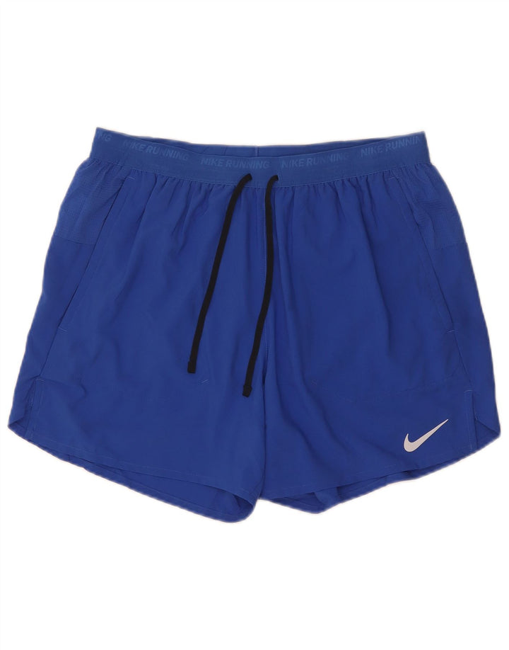 Nike drenge Dri Fit grafiske sportsshorts 10-11 år mellemblå polyester
