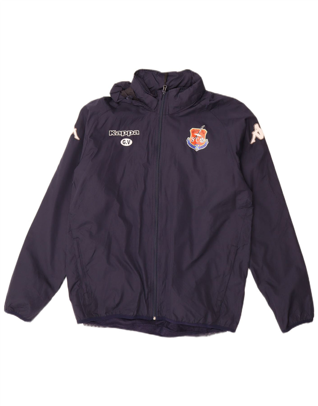 KAPPA Herre grafisk træningsdragt med hætte Topjakke Medium Navyblå Polyester