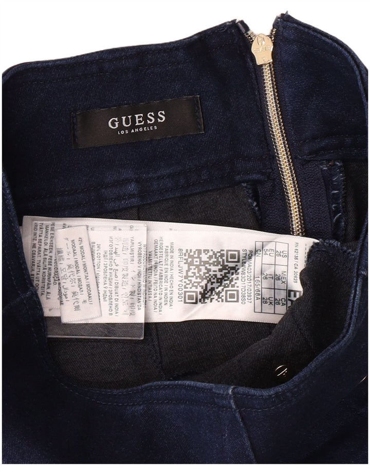 Guess Dame højtaljet denimnederdel W28 Medium Blue Modal Classic