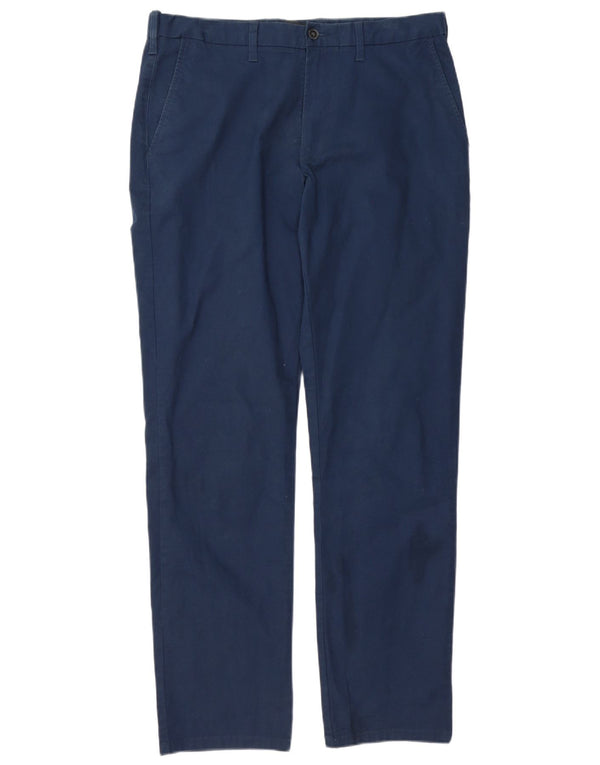 Marks & Spencer Herre Regular Fit Chinobukser W34 L33 Marineblå Bomuld
