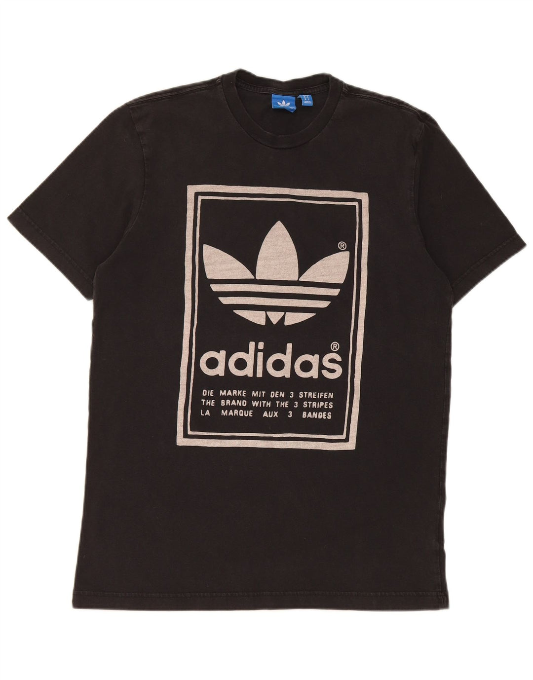 Adidas Herre grafisk T-shirt Top Medium Sort Bomuld