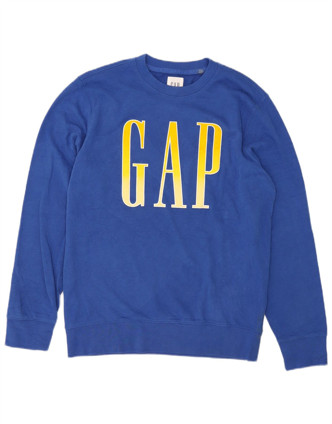 Gap Womens Grafisk Sweatshirt Jumper UK 14 Medium Blue Cotton