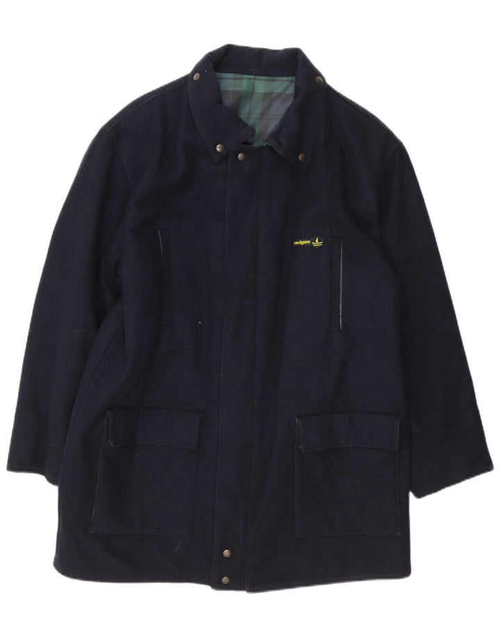 Navigare Herre Vendbar Overfrakke UK 40 Large Navy Blue