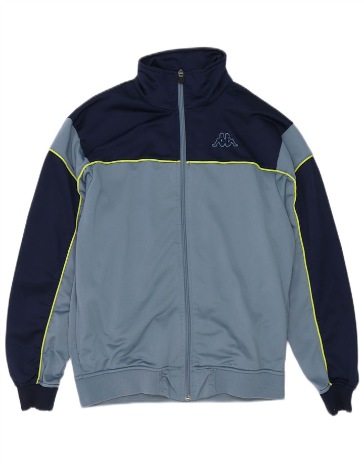 Kappa Træningsdragt til mænd, topjakke, lille blå farveblok polyester