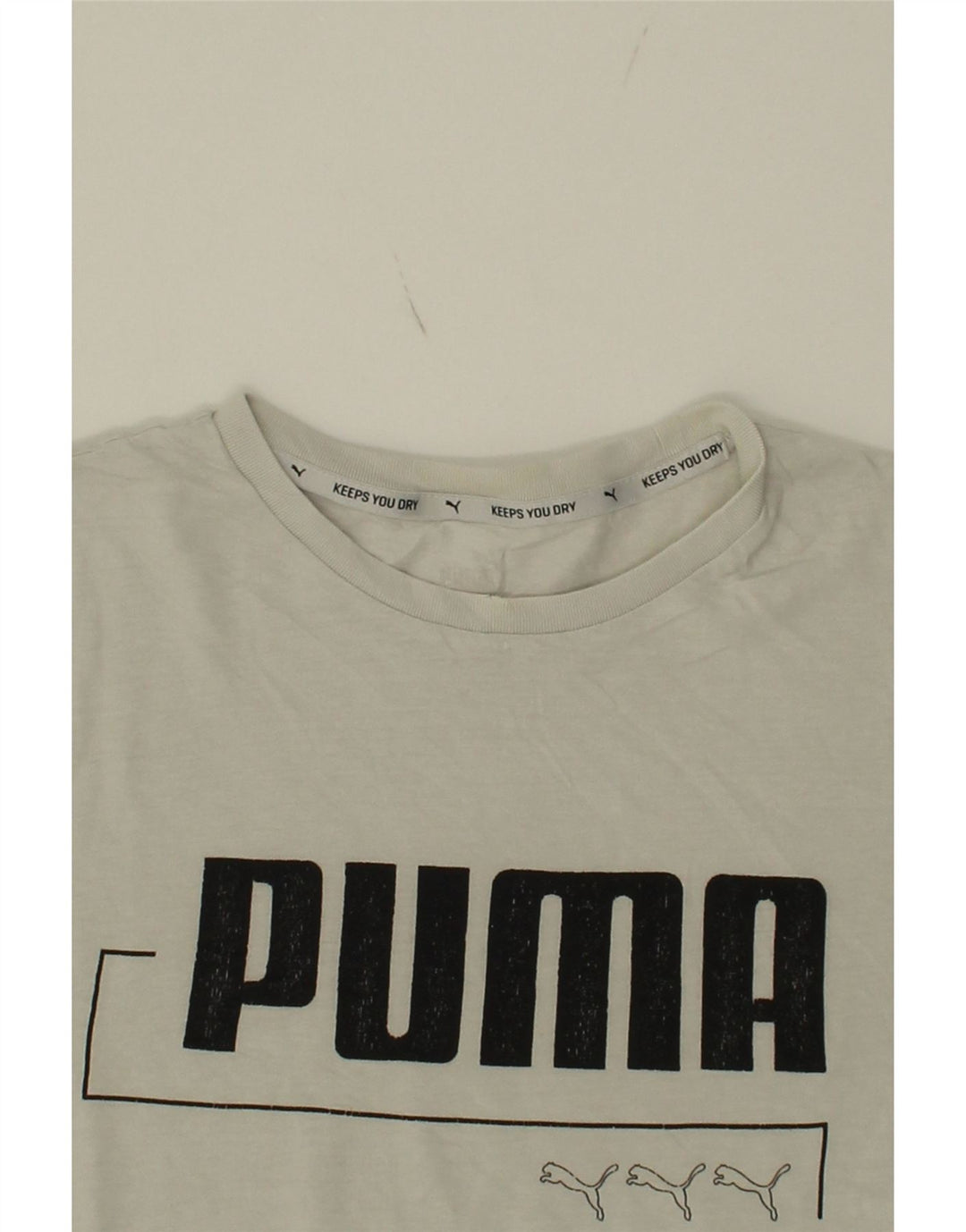 PUMA Mens Graphic T-Shirt Top Large White Cotton Vintage Puma and Second-Hand Puma from Messina Hembry 