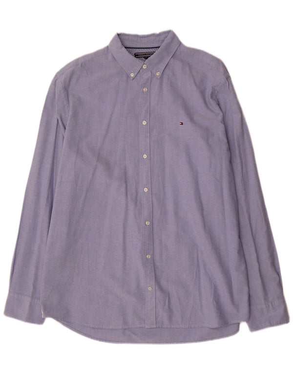 Tommy Hilfiger Herre New York Fit skjorte 2XL blå bomuld