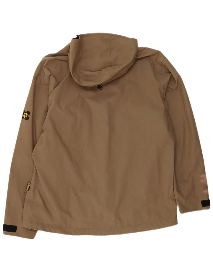 Jack Wolfskin Herre Hætte regnjakke UK 40 Stor Beige Polyester