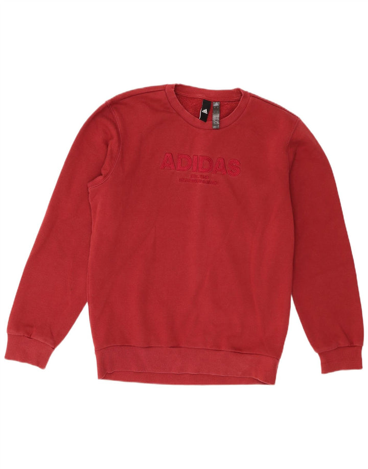Adidas grafisk sweatshirt til mænd, lille Bourgogne bomuld