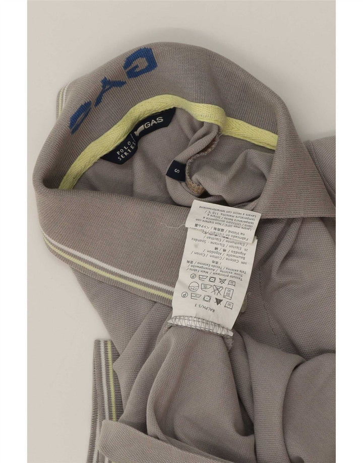 Gas Herre grafisk polo shirt lille grå stribet bomuld
