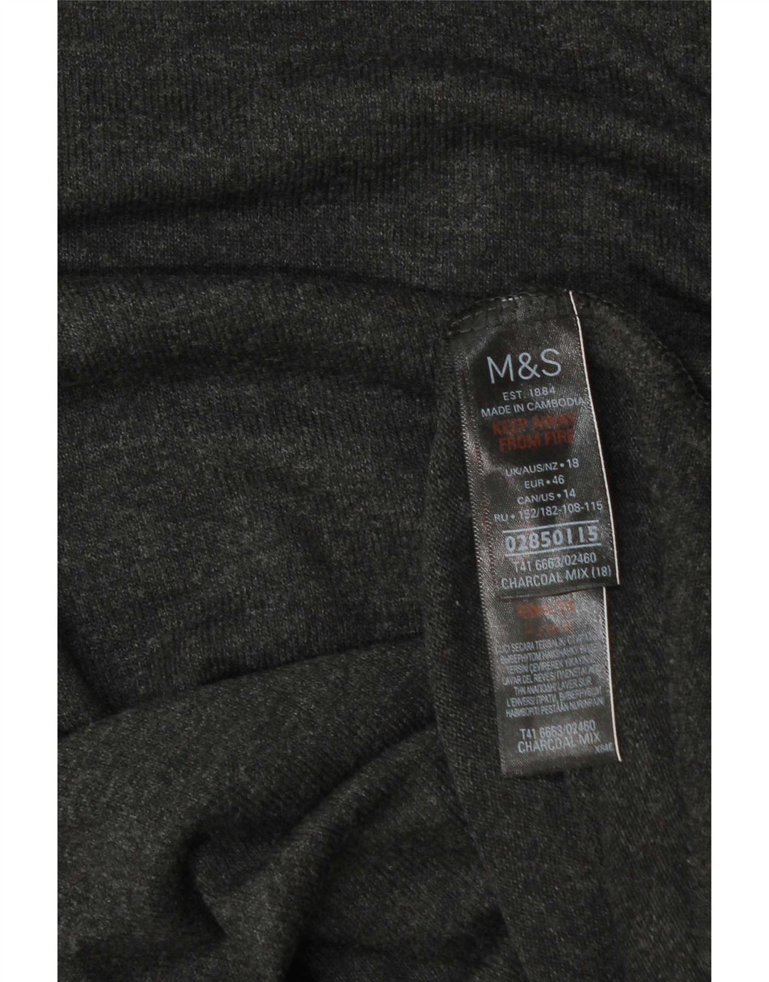 Marks & Spencer T-shirt top til kvinder UK 18 XL Grå viskose