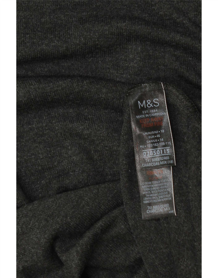 Marks & Spencer T-shirt top til kvinder UK 18 XL Grå viskose