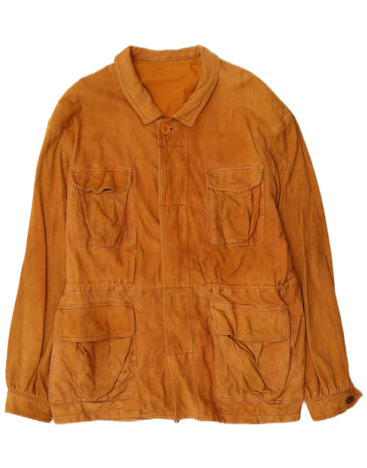 Diana Herre Ruskind Utility Jacket IT 52 XL Beige Læder