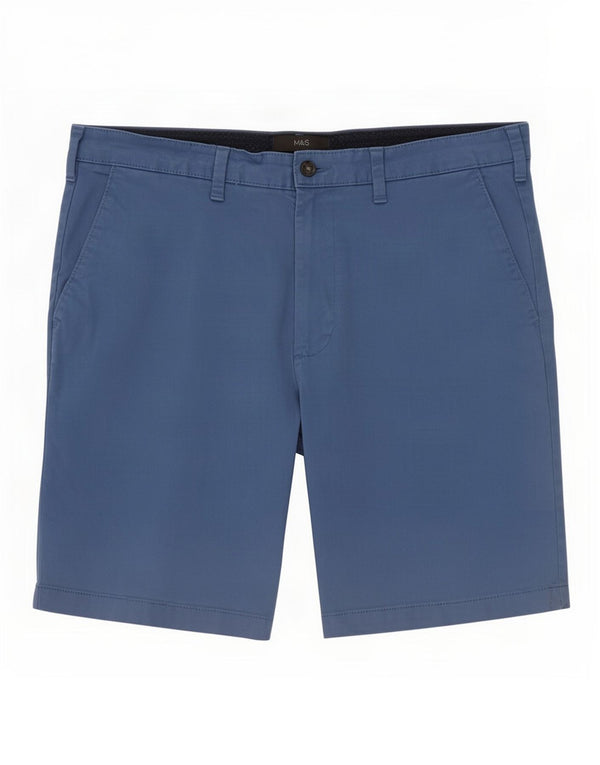 Marks & Spencer Herre Chino Shorts W34 Large Blue Cotton