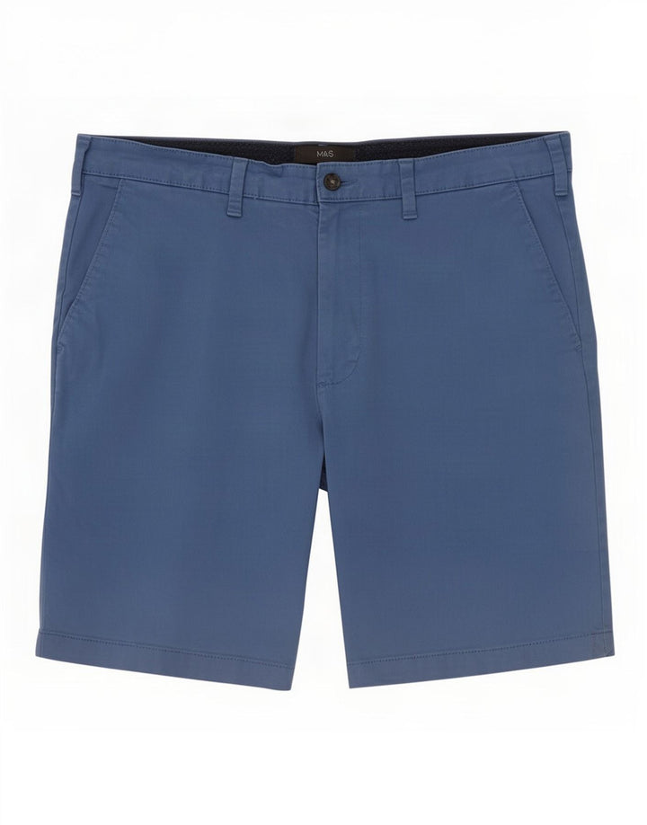 Marks & Spencer Herre Chino Shorts W34 Large Blue Cotton