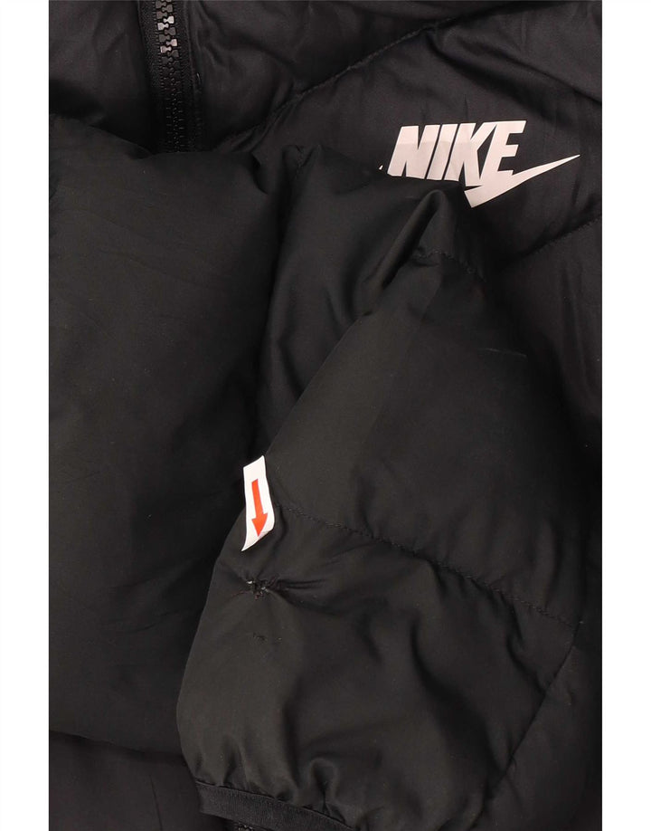 Nike Polstret jakke med hætte til mænd UK 38 Medium Black Polyester