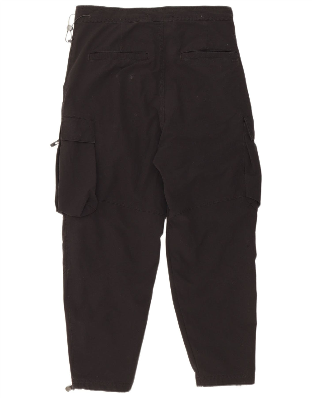 Zara Herre Crop Tapered Cargo Bukser Medium W32 L24 Sort