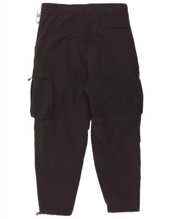 Zara Herre Crop Tapered Cargo Bukser Medium W32 L24 Sort
