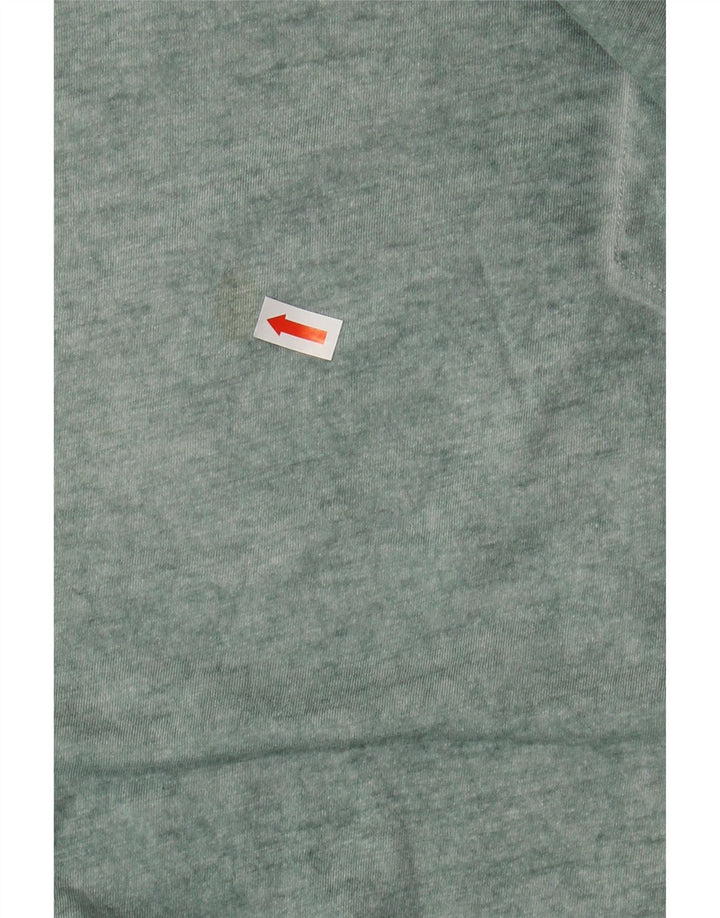 REPLAY Mens T-Shirt Top Long Sleeve Medium Green Cotton