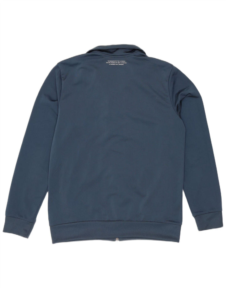Adidas drenge grafisk træningsdragt topjakke 13-14 år marineblå polyester