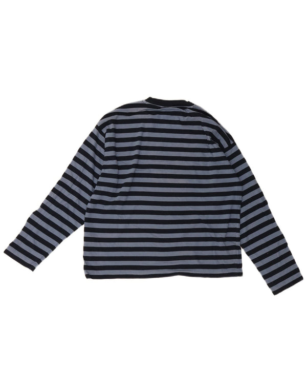 Carhartt herre top langærmet XS marineblå stribet bomuld