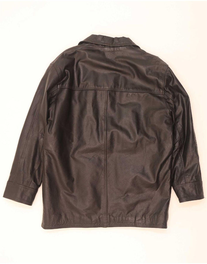 Shelter Bay Herre læderjakke UK 42 XL Sort