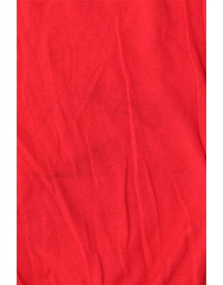 Zara Herre Jumper Sweater med rund hals Stor rød bomuld