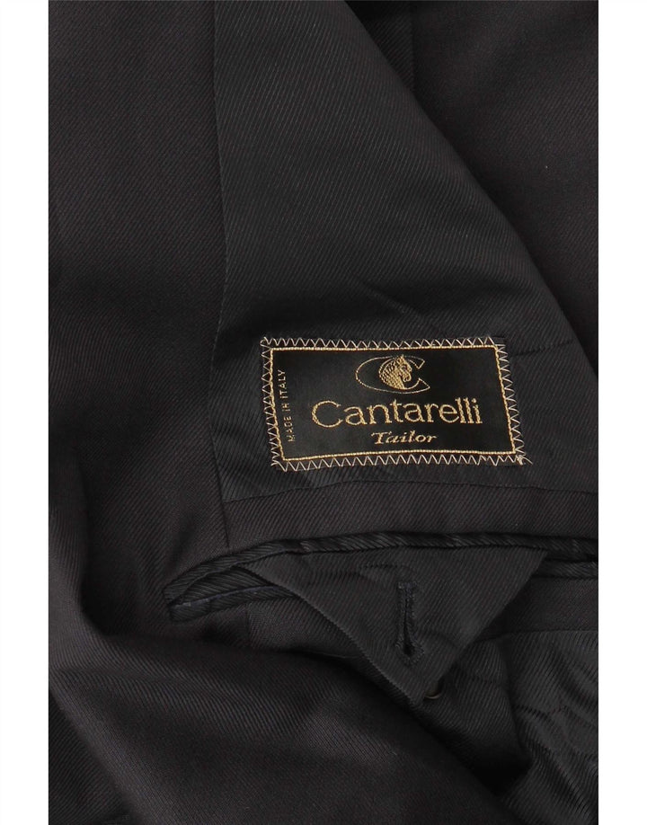 Cantarelli Herre Double Breasted Blazer Jacket UK 40 Large Black