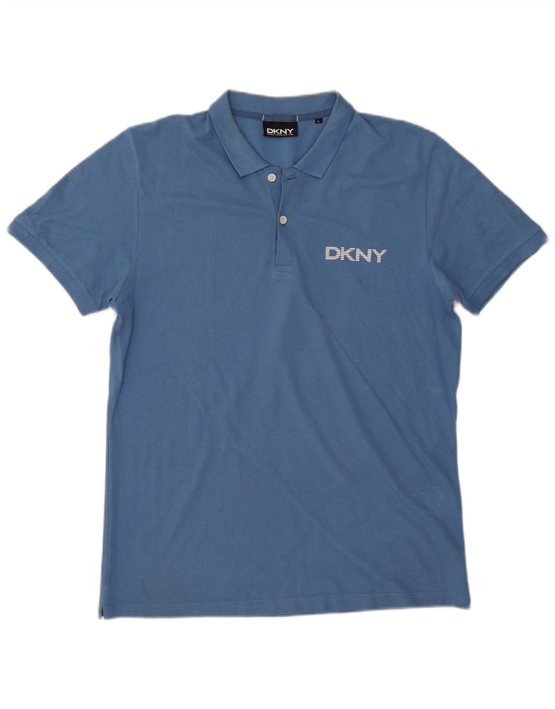 Dkny Herre Polo Shirt Large Blue