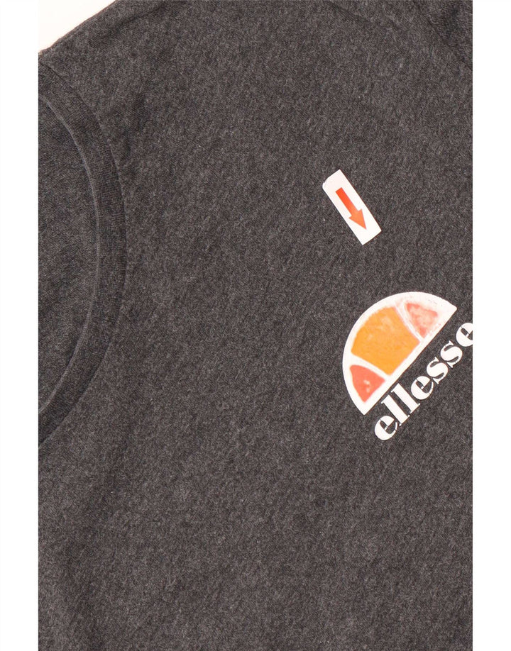 Ellesse Herre T-Shirt Top XL Grå Bomuld