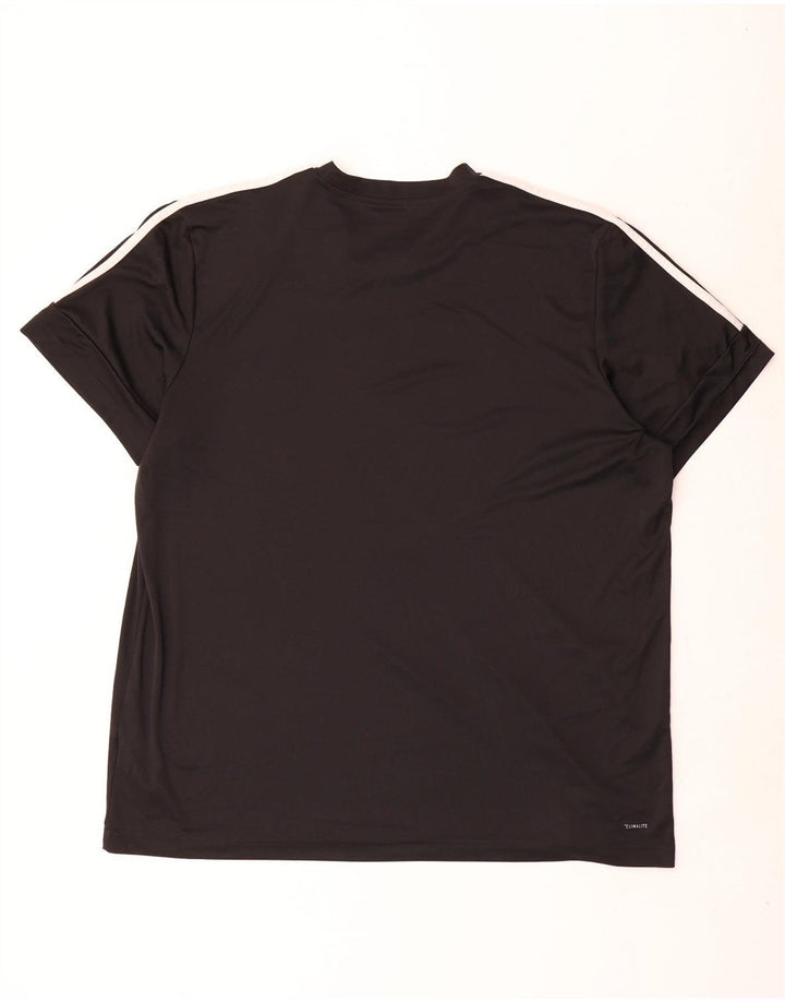 Adidas Herre Climalite Grafisk T-Shirt Top 2XL Sort Polyester