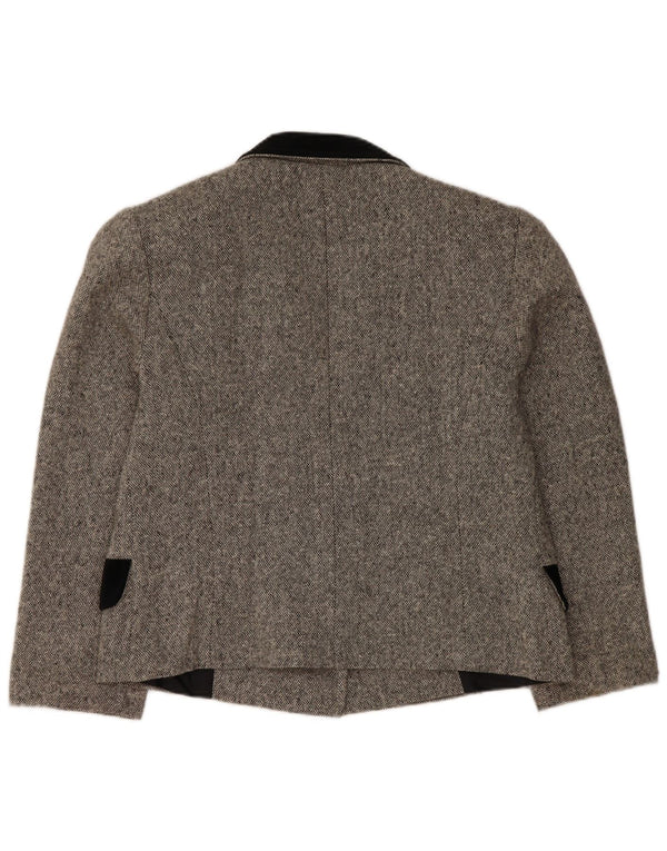 Reportage Dame 1-knap blazerjakke UK 14 Medium Grey Virgin Wool