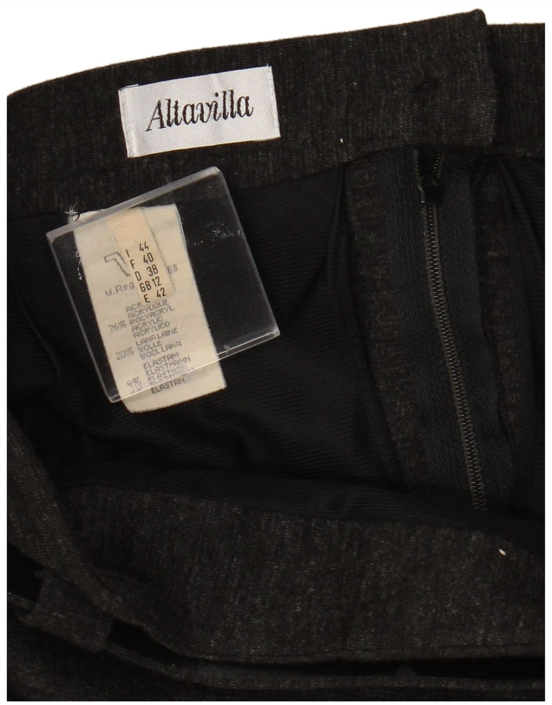 Altavilla Womens Pencil Skirt UK 12 Medium W28 Grå Akryl