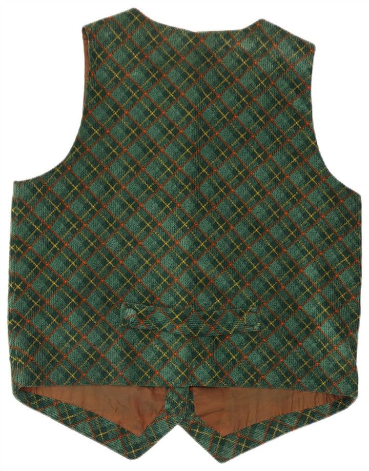 Vintage damevest UK 16 Stor grøn ternet