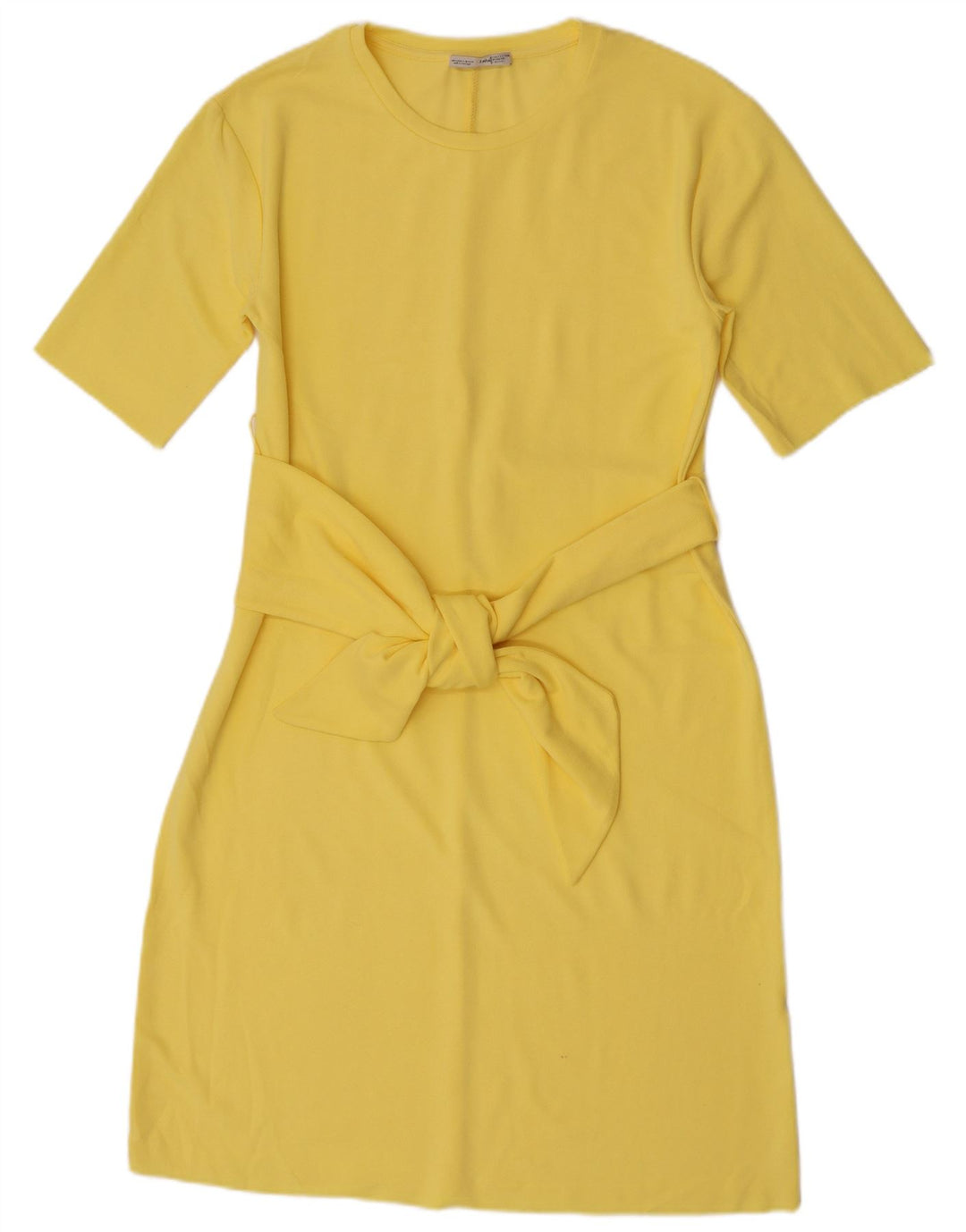 Zara Womens Sheath Dress UK 10 Small Yellow