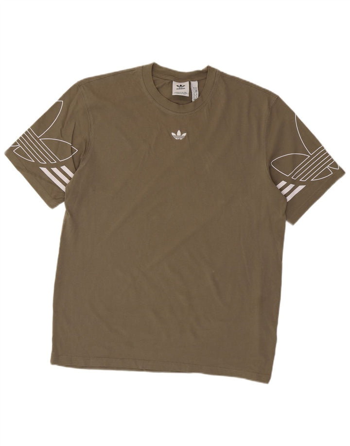 Adidas grafisk t-shirt til mænd, medium Khaki Bomuld