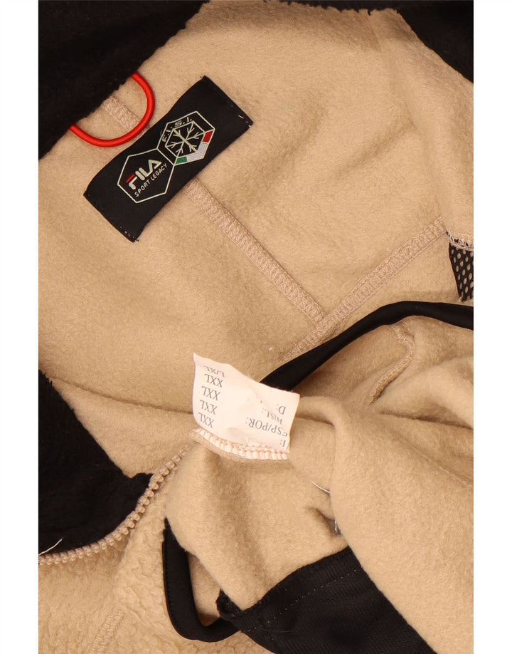 Fila Herre Fleecejakke UK 44 2XL Beige Colourblock