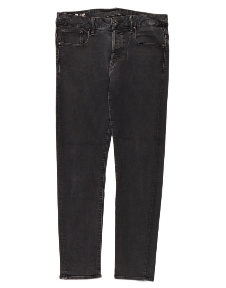 G-Star Herre 3301 Slim Jeans W34 L32 Sort Bomuld