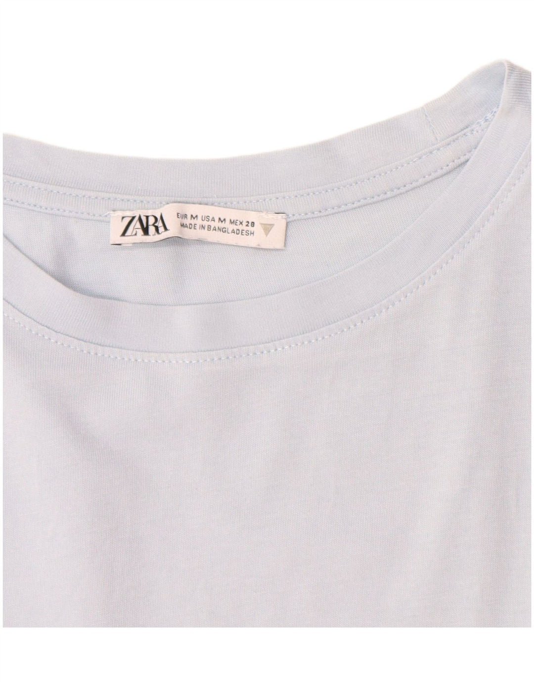 Zara Dame T-Shirt Top UK 14 Medium Blue