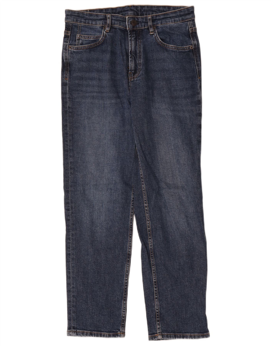 Massimo Dutti Dame Straight Jeans W30 L27 Blå Bomuld