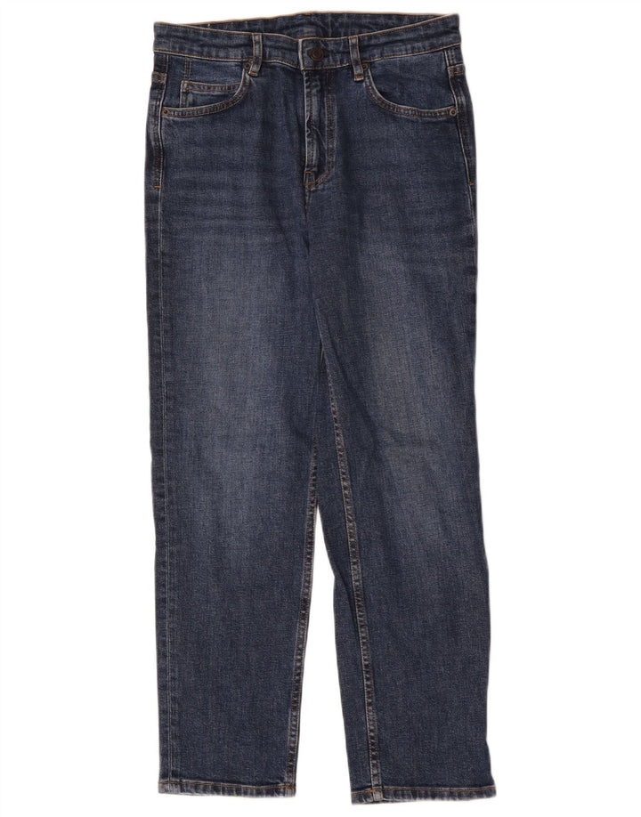 Massimo Dutti Dame Straight Jeans W30 L27 Blå Bomuld