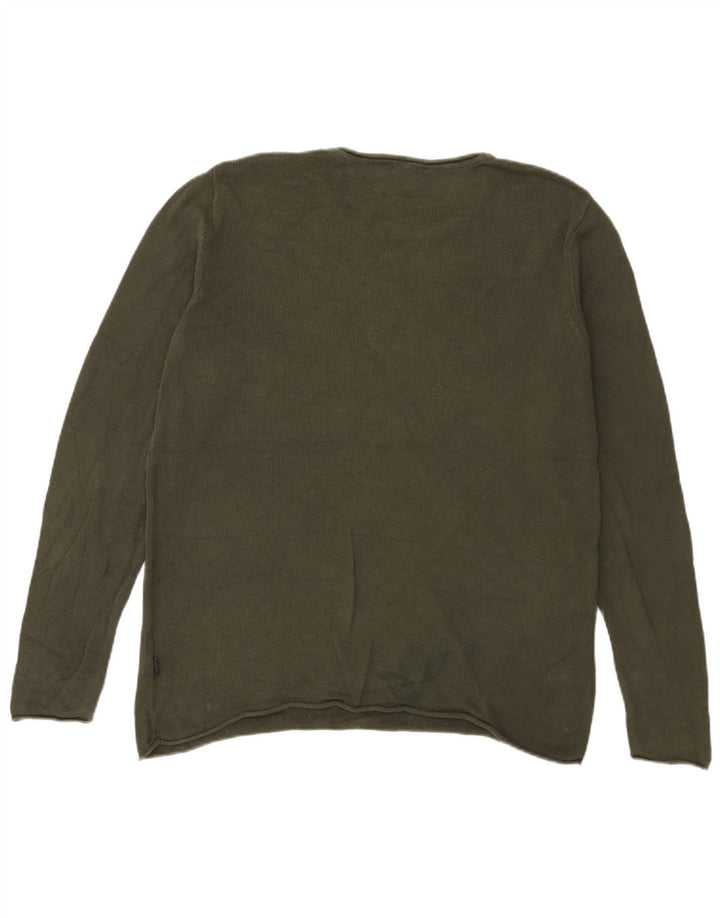 Jack & Jones herre sweater med rund hals, stor grøn