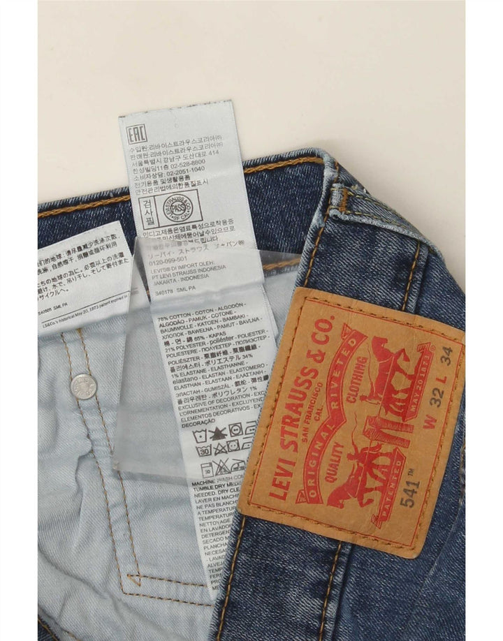 Levi's Herre 541 Athletic Straight Jeans W32 L34 Blå Bomuld