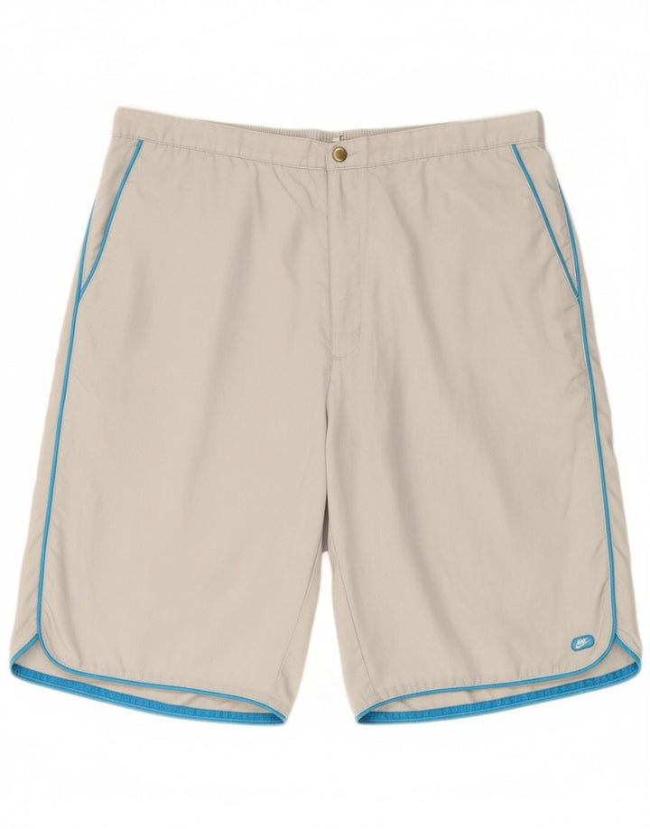 NIKE Mens Chino Shorts UK 40/42 2XL W38 White Polyester