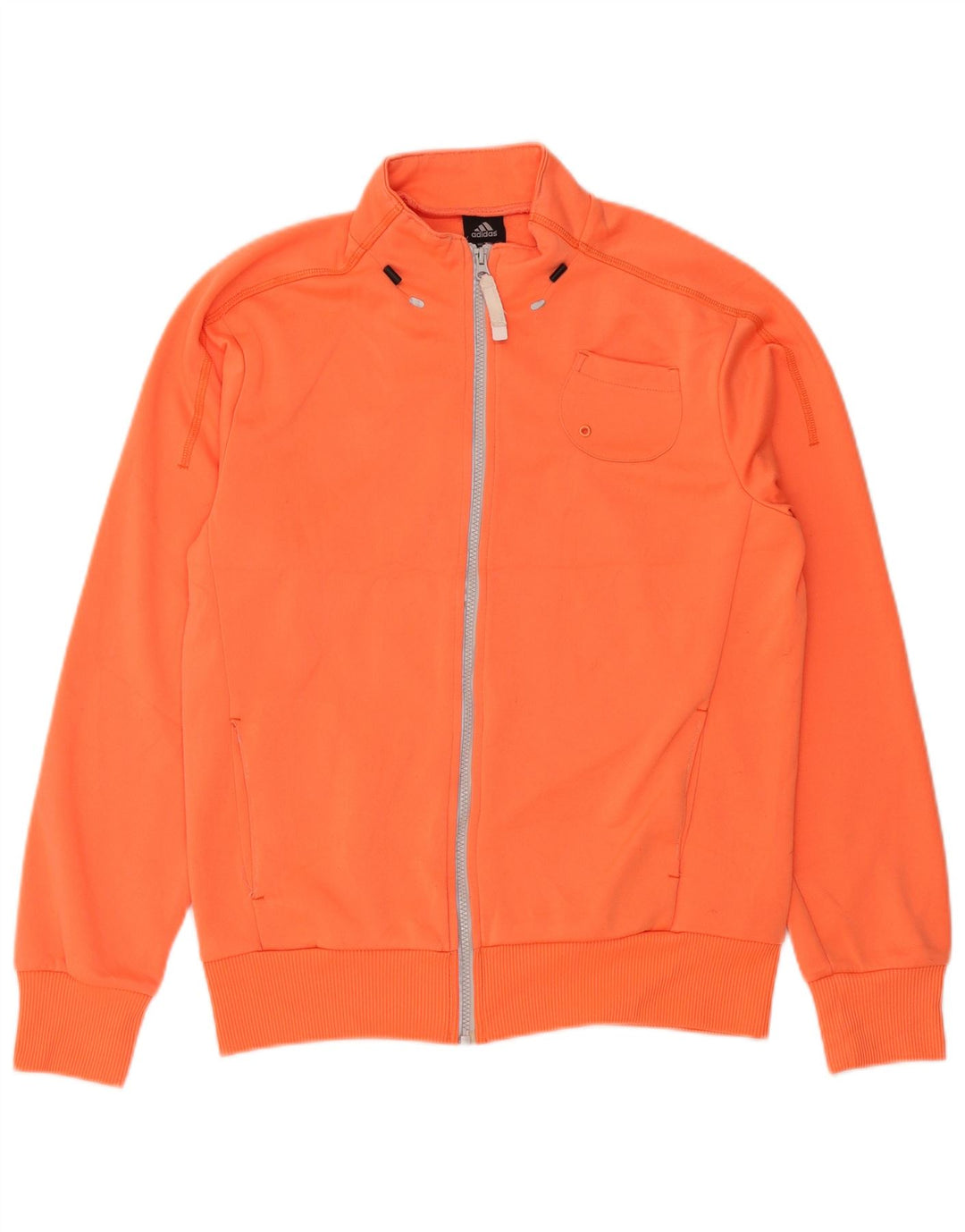 ADIDAS Mens Tracksuit Top Jacket UK 40/42 Medium Orange Polyester
