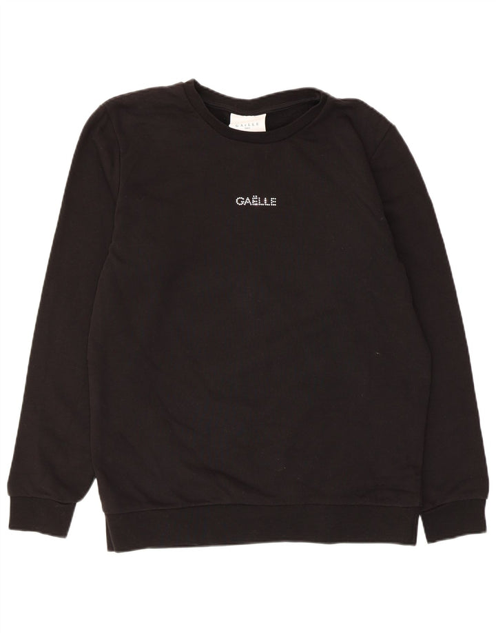 Gaelle Dame Sweatshirt Jumper UK 14 Medium Sort Bomuld
