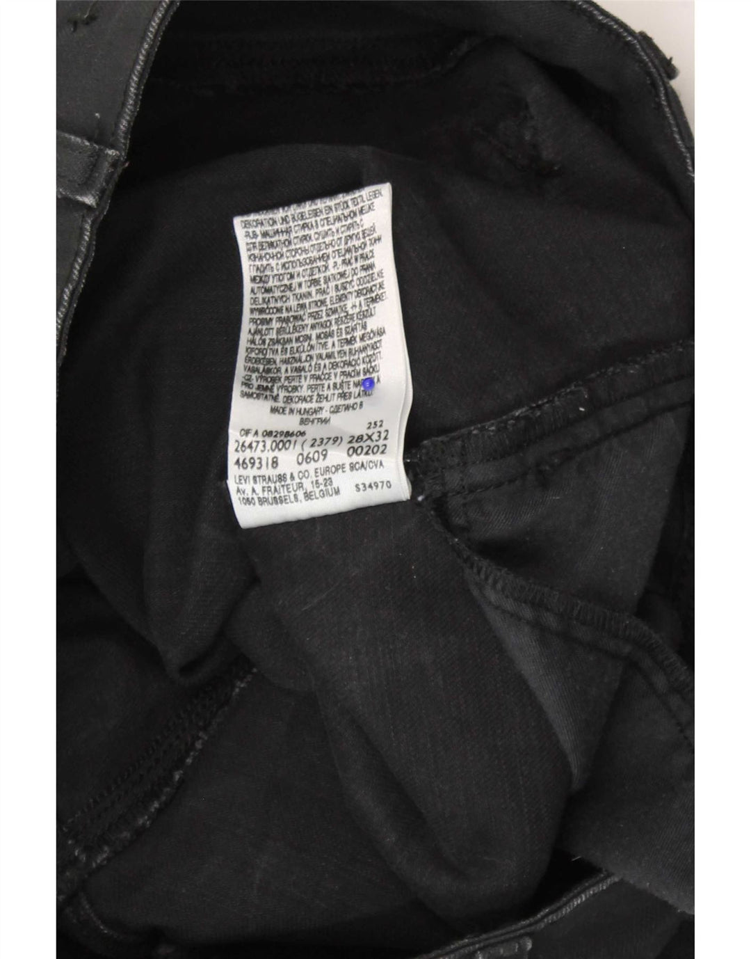Levi's Slim Jeans til kvinder W28 L32 sort bomuld