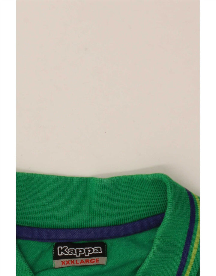 Kappa Polo Shirt til mænd 3XL Grøn Stribet