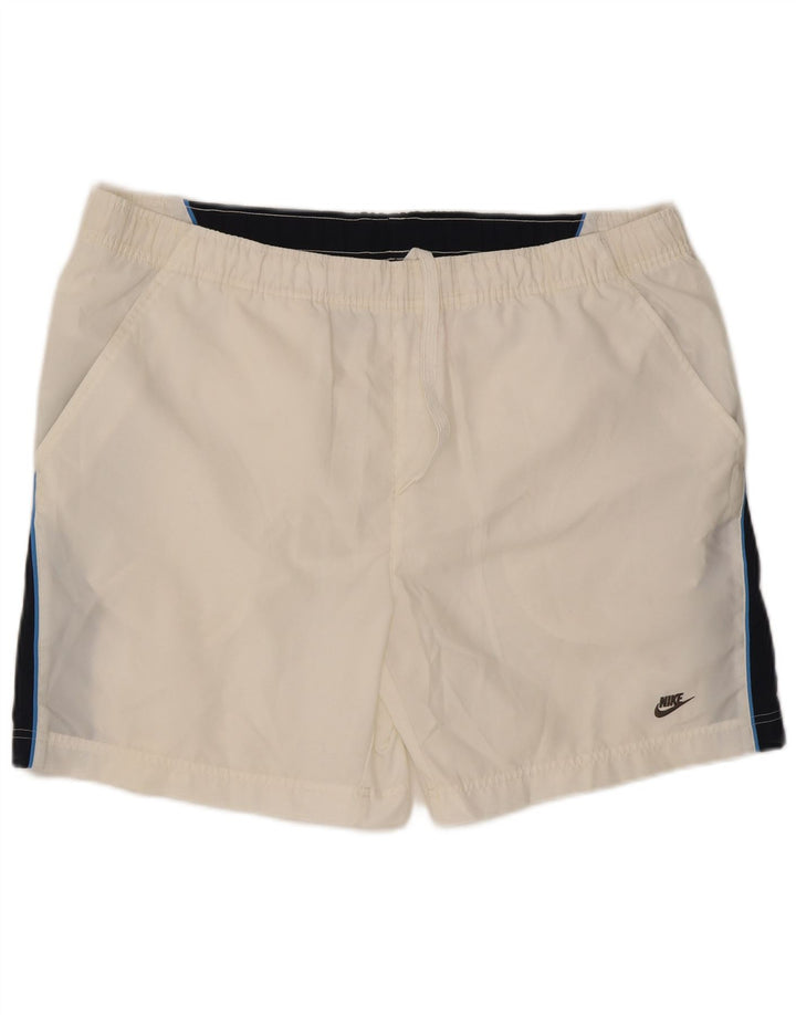 Nike herre svømmeshorts XL hvid colourblock polyester