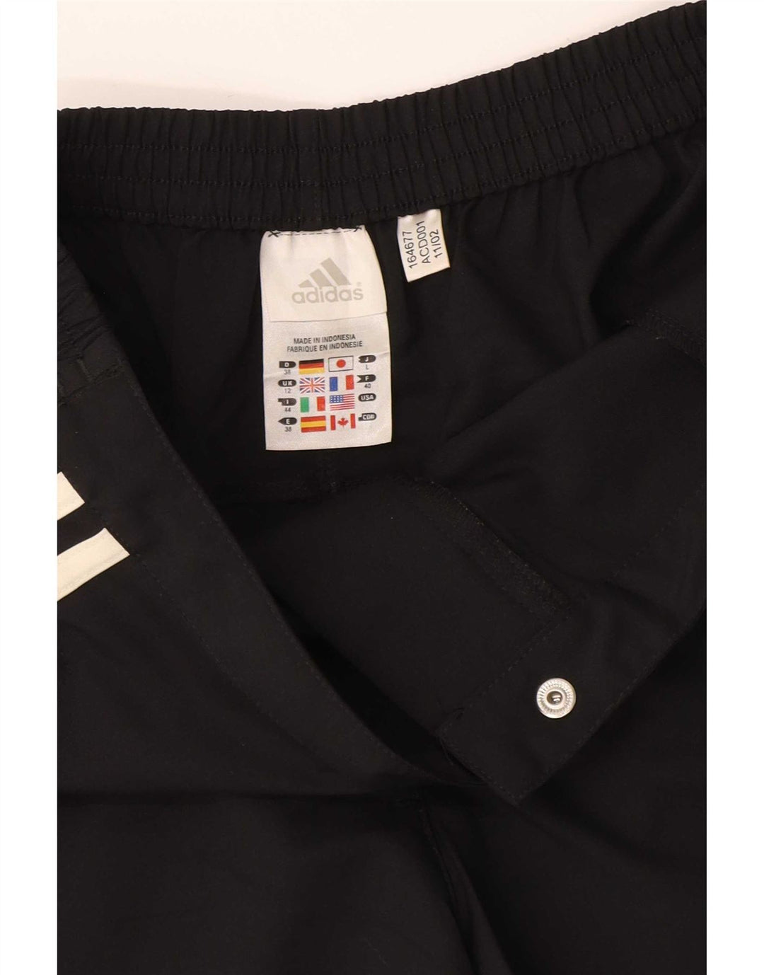 Adidas Womens Climalite Casual Shorts UK 12 Medium W28 Black Polyester
